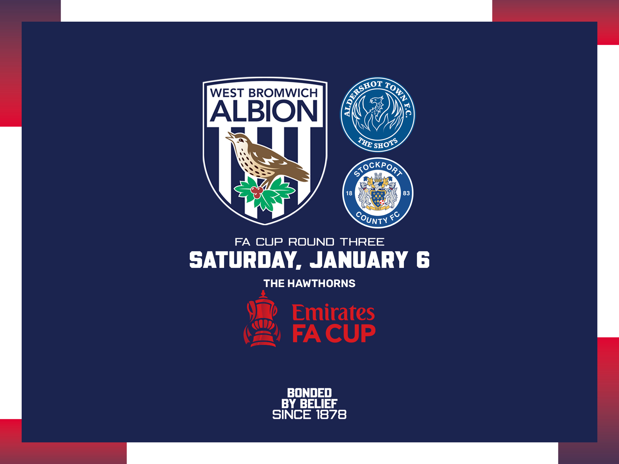 Albion handed home tie in Emirates FA Cup thirdround draw West